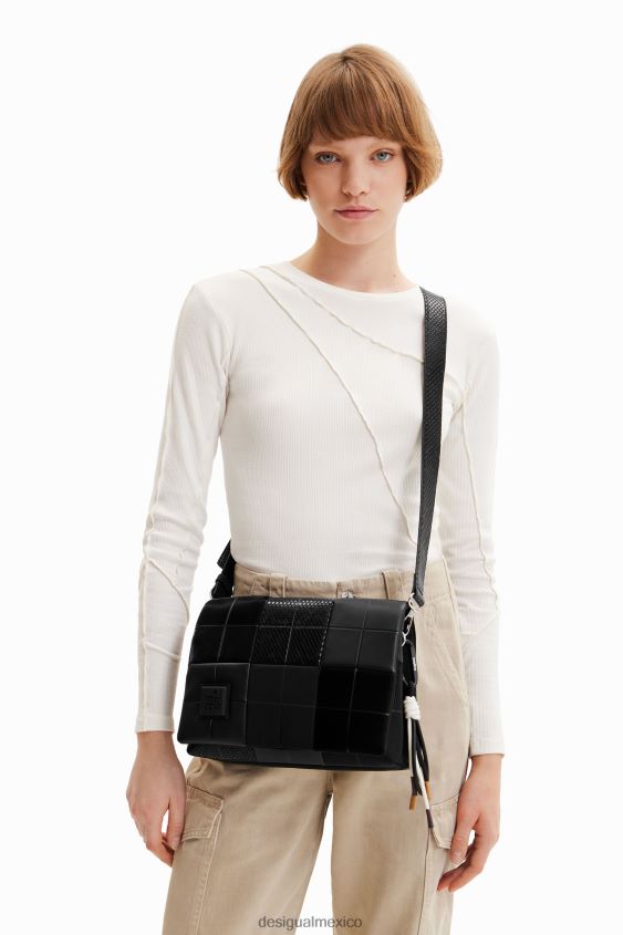 Desigual mujer bandolera mediana con patchwork VZ26R01185 accesorio