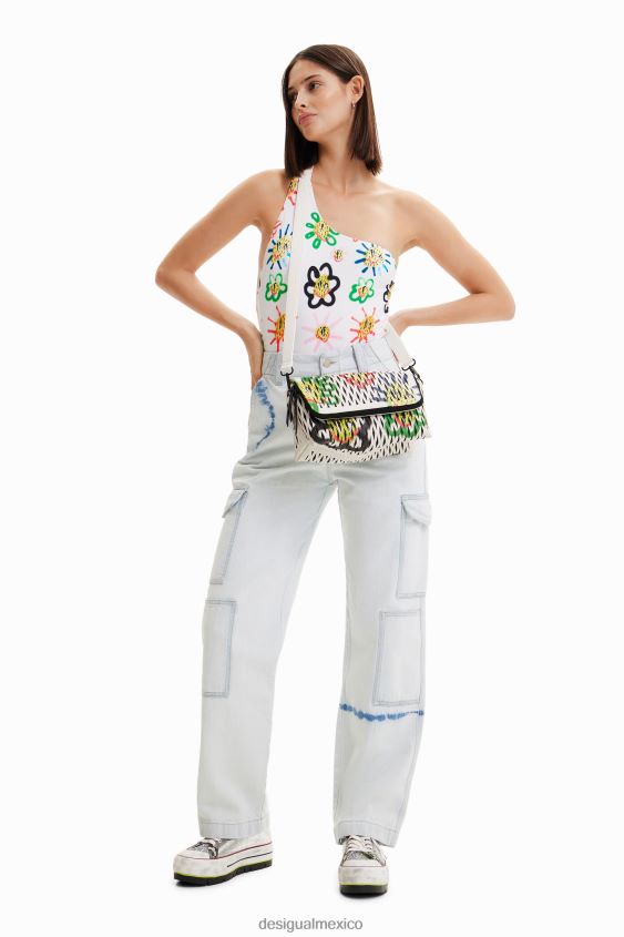 Desigual mujer bandolera mediana con soles troquelados VZ26R0595 accesorio