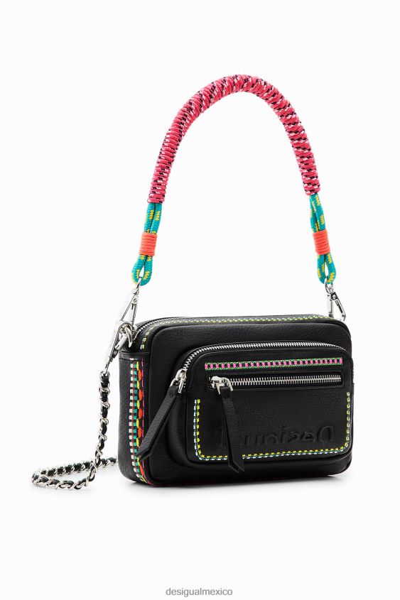 Desigual mujer bandolera pequeña con bordado VZ26R025 accesorio