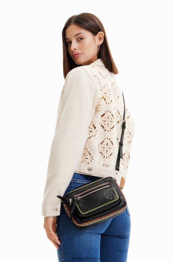 Desigual mujer bandolera pequeña con bordado VZ26R025 accesorio
