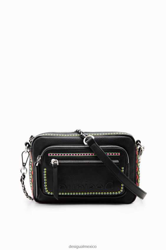 Desigual mujer bandolera pequeña con bordado VZ26R025 accesorio