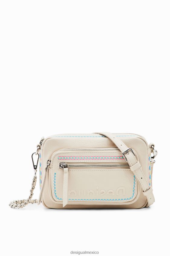Desigual mujer bandolera pequeña con bordado VZ26R0402 accesorio