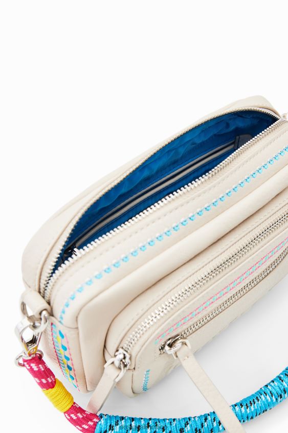 Desigual mujer bandolera pequeña con bordado VZ26R0402 accesorio
