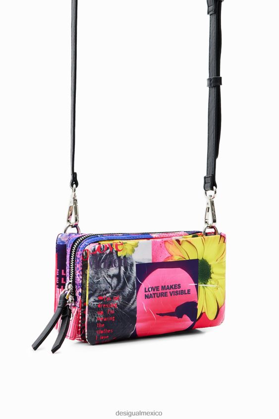 Desigual mujer bandolera pequeña con collage VZ26R0571 accesorio