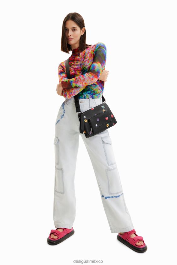 Desigual mujer bandolera pequeña con flores VZ26R01312 accesorio
