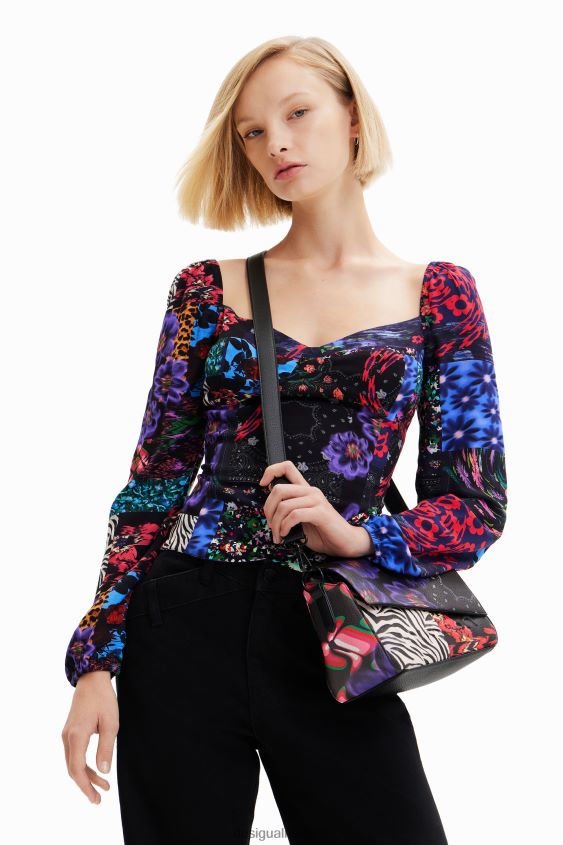 Desigual mujer bandolera pequeña con patchwork VZ26R01202 accesorio