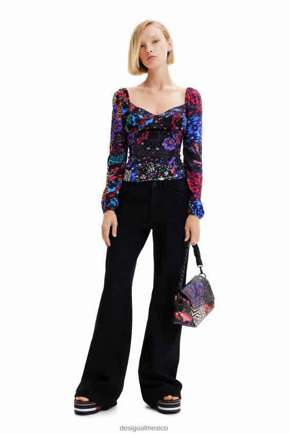 Desigual mujer bandolera pequeña con patchwork VZ26R01202 accesorio