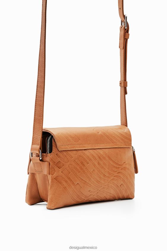 Desigual mujer bandolera pequeña de cuero con logo VZ26R0576 accesorio