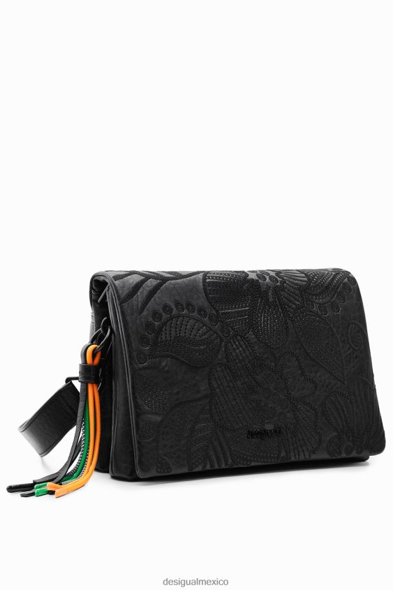 Desigual mujer bolso bandolera mediano con flores bordadas VZ26R01296 accesorio