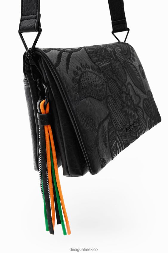 Desigual mujer bolso bandolera mediano con flores bordadas VZ26R01296 accesorio