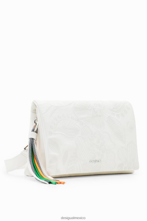 Desigual mujer bolso bandolera mediano con flores bordadas VZ26R01313 accesorio