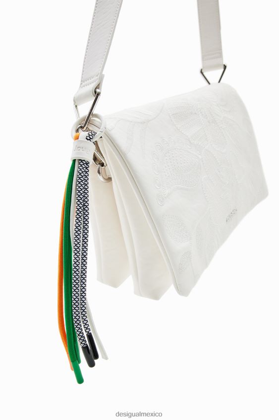 Desigual mujer bolso bandolera mediano con flores bordadas VZ26R01313 accesorio