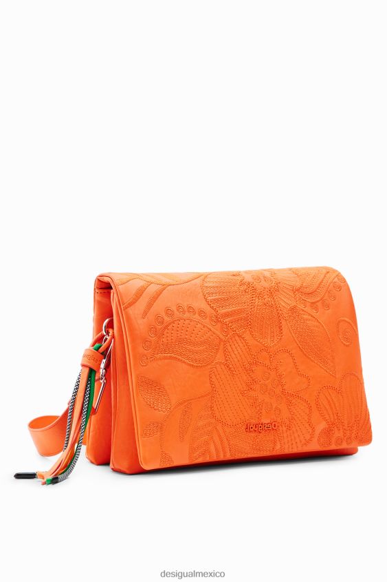 Desigual mujer bolso bandolera mediano con flores bordadas VZ26R01331 accesorio