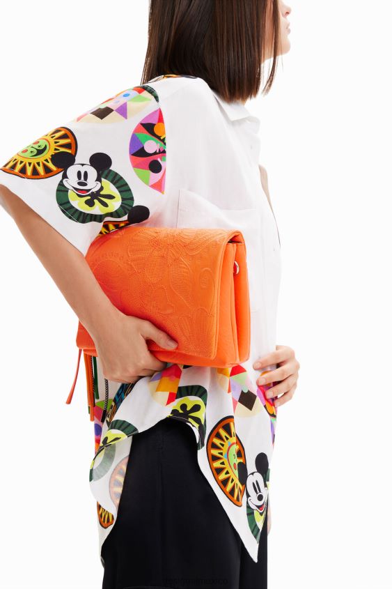 Desigual mujer bolso bandolera mediano con flores bordadas VZ26R01331 accesorio