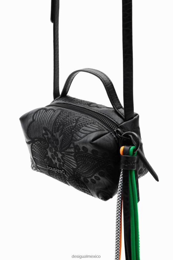 Desigual mujer bolso bandolera mini con flores bordadas VZ26R01359 accesorio