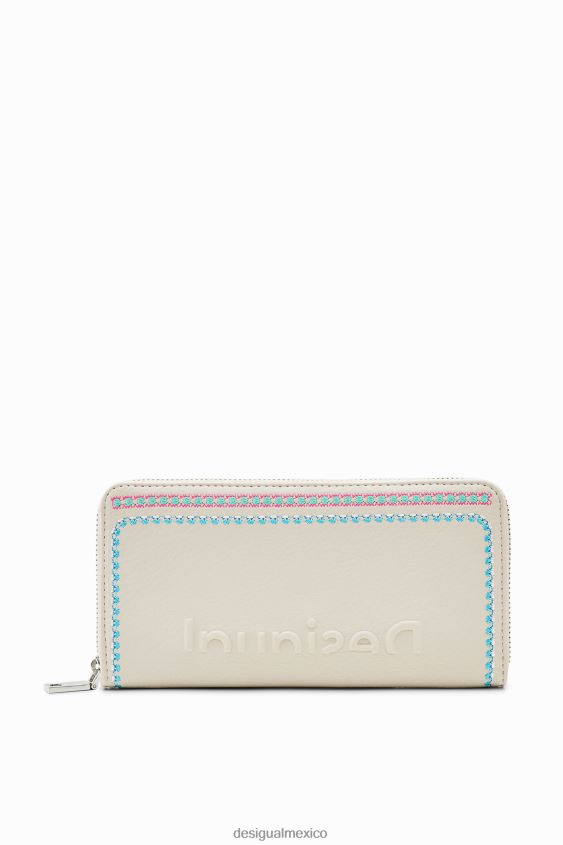 Desigual mujer cartera grande bordada VZ26R01363 accesorio