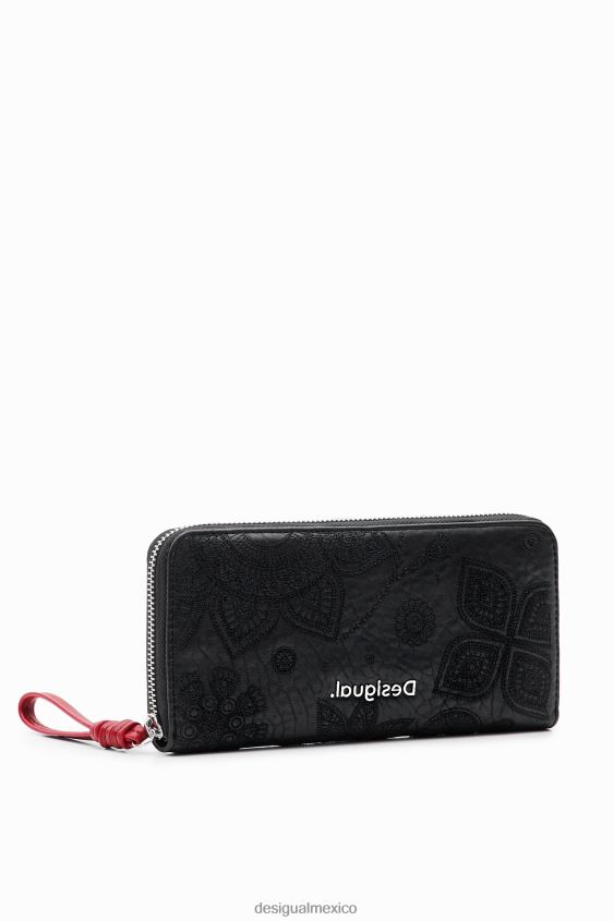 Desigual mujer cartera grande con bordado floral VZ26R01237 accesorio