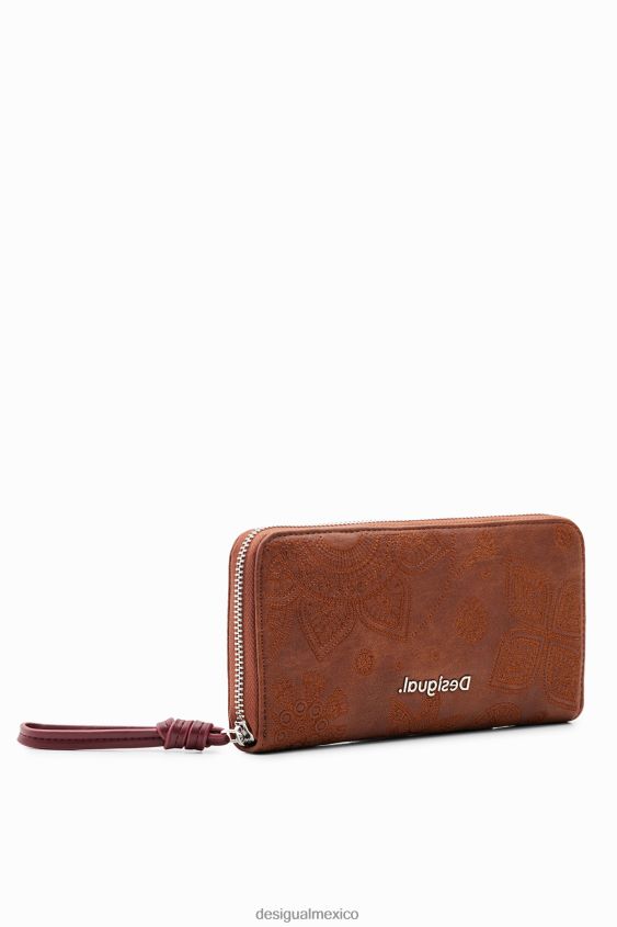 Desigual mujer cartera grande con bordado floral VZ26R01294 accesorio