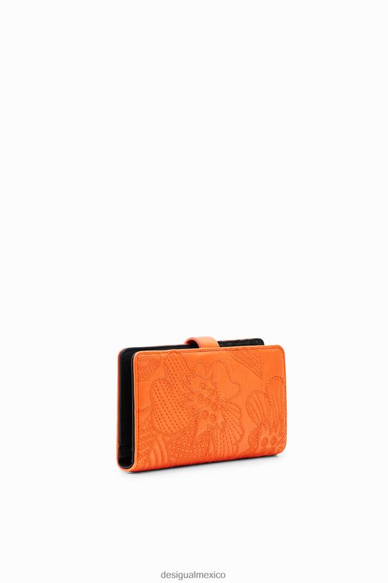 Desigual mujer cartera mediana con flores bordadas VZ26R01339 accesorio
