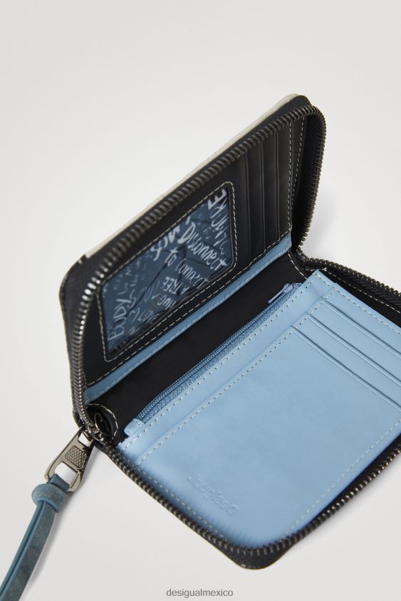 Desigual mujer monedero con parche de efecto cuero VZ26R01383 accesorio
