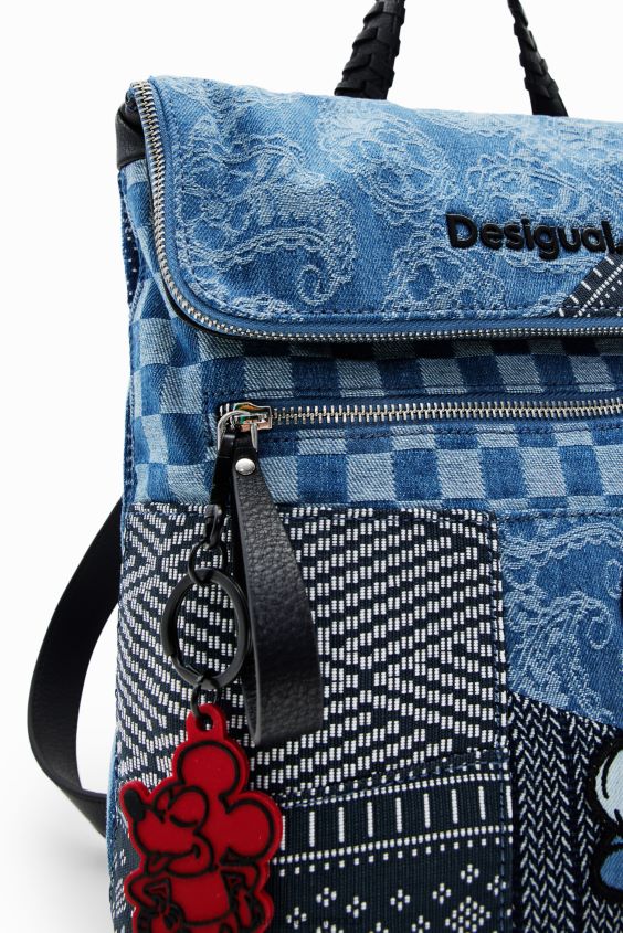 Desigual mujer mochila de mezclilla mediana de mickey mouse VZ26R01284 accesorio