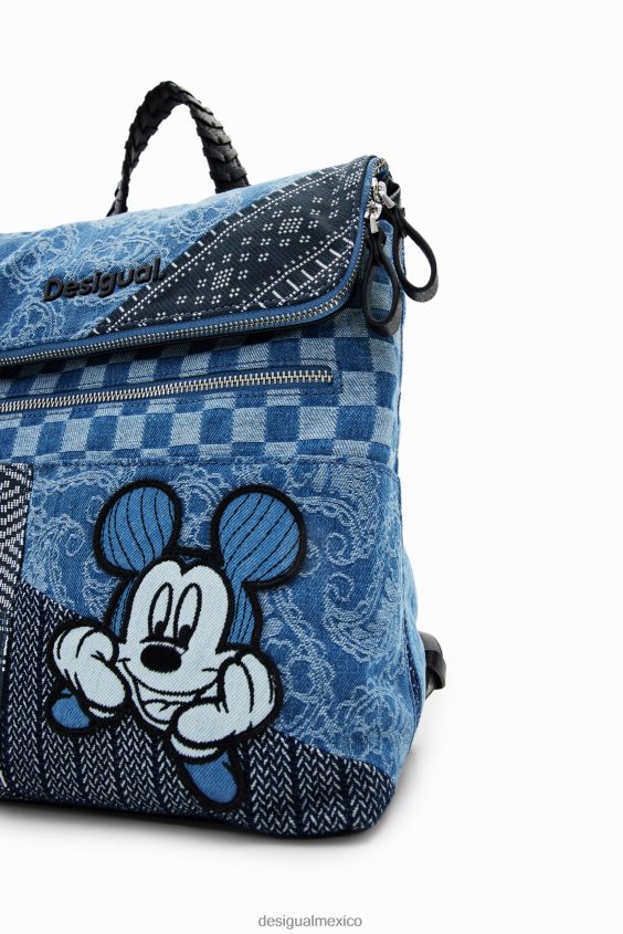 Desigual mujer mochila de mezclilla mediana de mickey mouse VZ26R01284 accesorio