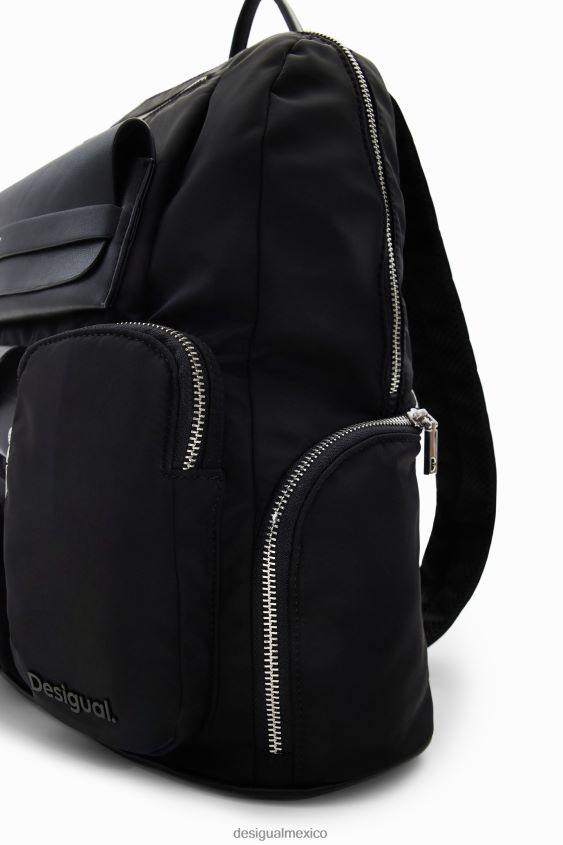 Desigual mujer mochila grande con bolsillos de nailon VZ26R01228 accesorio