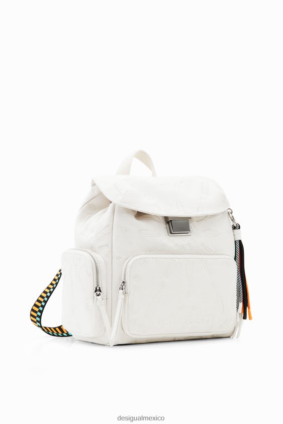 Desigual mujer mochila mediana con bordado suizo VZ26R0589 accesorio