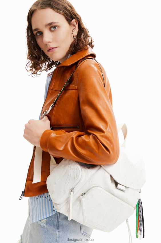 Desigual mujer mochila mediana con bordado suizo VZ26R0589 accesorio