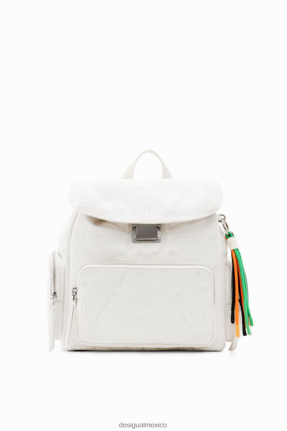 Desigual mujer mochila mediana con bordado suizo VZ26R0589 accesorio