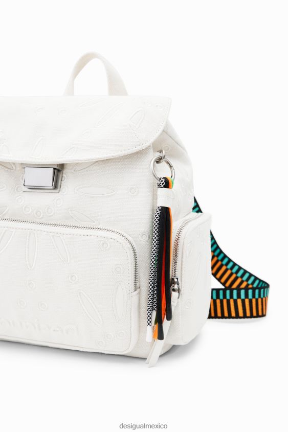 Desigual mujer mochila mediana con bordado suizo VZ26R0589 accesorio
