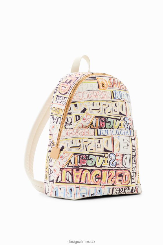 Desigual mujer mochila mediana con logo artístico VZ26R0572 accesorio