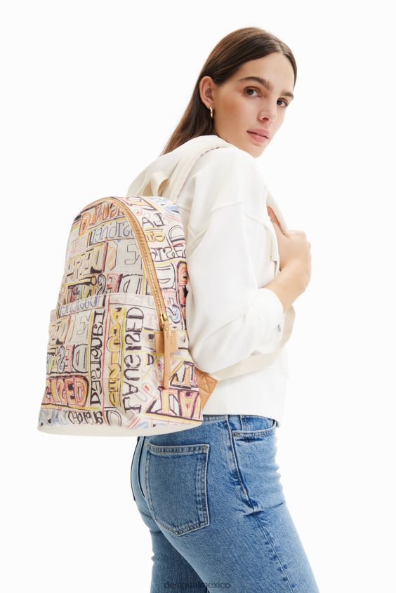 Desigual mujer mochila mediana con logo artístico VZ26R0572 accesorio