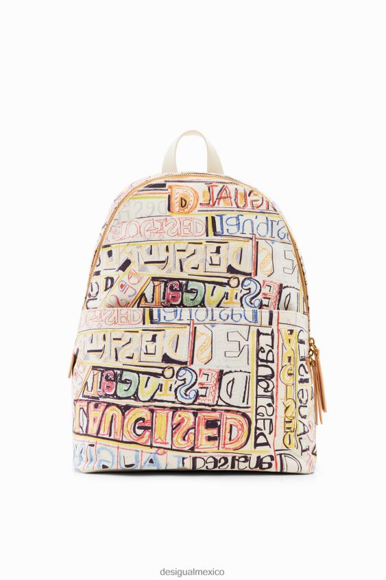 Desigual mujer mochila mediana con logo artístico VZ26R0572 accesorio
