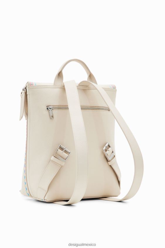 Desigual mujer mochila mediana con solapa bordada VZ26R01357 accesorio