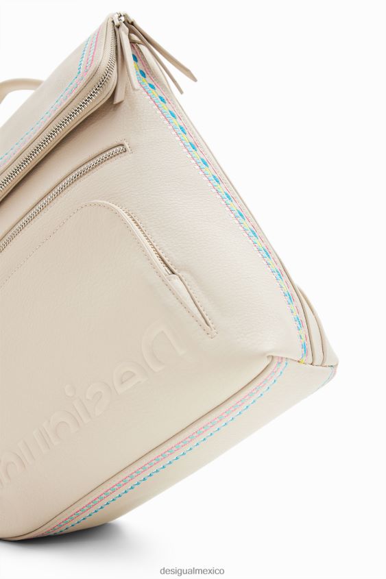 Desigual mujer mochila mediana con solapa bordada VZ26R01357 accesorio