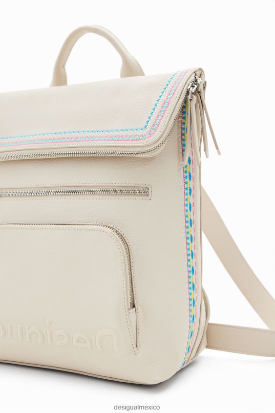Desigual mujer mochila mediana con solapa bordada VZ26R01357 accesorio
