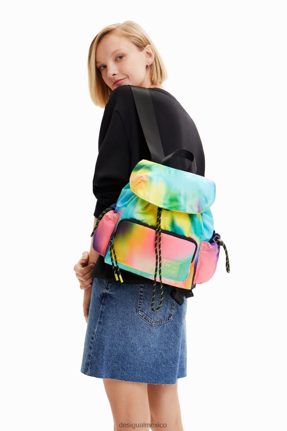 Desigual mujer mochila mediana de nailon con efecto tie-dye VZ26R0721 accesorio