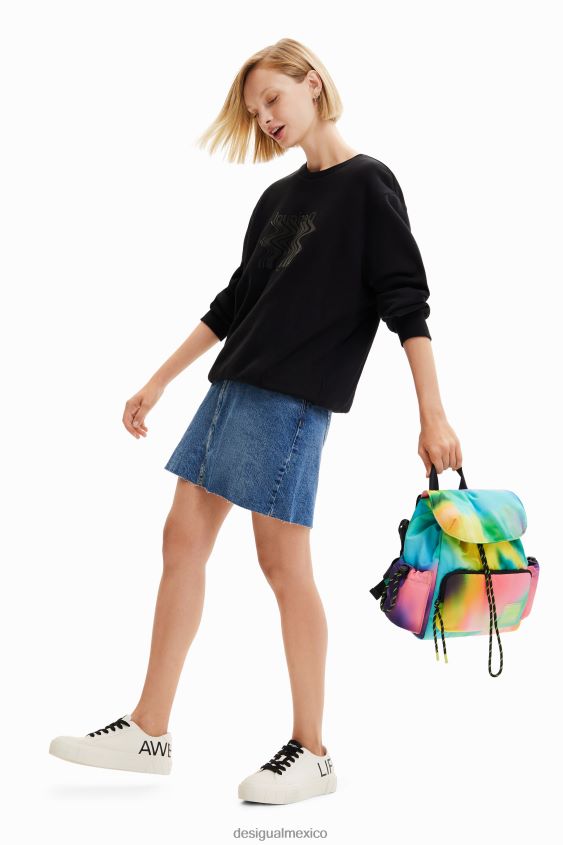 Desigual mujer mochila mediana de nailon con efecto tie-dye VZ26R0721 accesorio