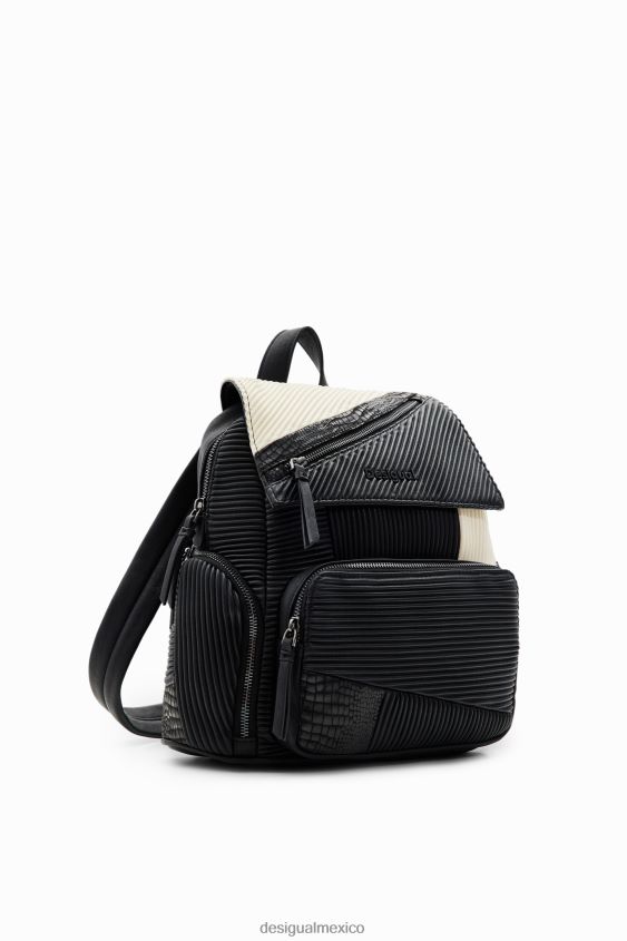 Desigual mujer mochila mediana texturizada con patchwork VZ26R01249 accesorio