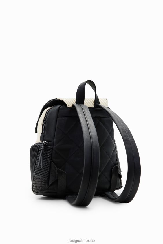 Desigual mujer mochila mediana texturizada con patchwork VZ26R01249 accesorio