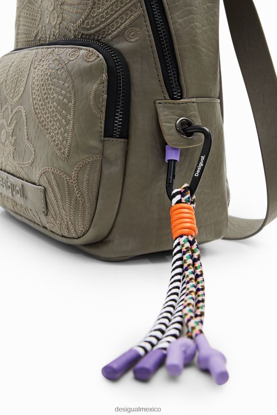 Desigual mujer mochila pequeña con bordado floral VZ26R01220 accesorio