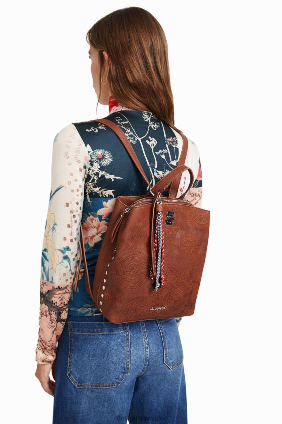 Desigual mujer mochila pequeña con efecto de piel VZ26R01303 accesorio