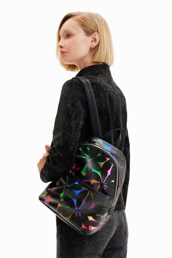 Desigual mujer mochila pequeña con flores troqueladas VZ26R01209 accesorio