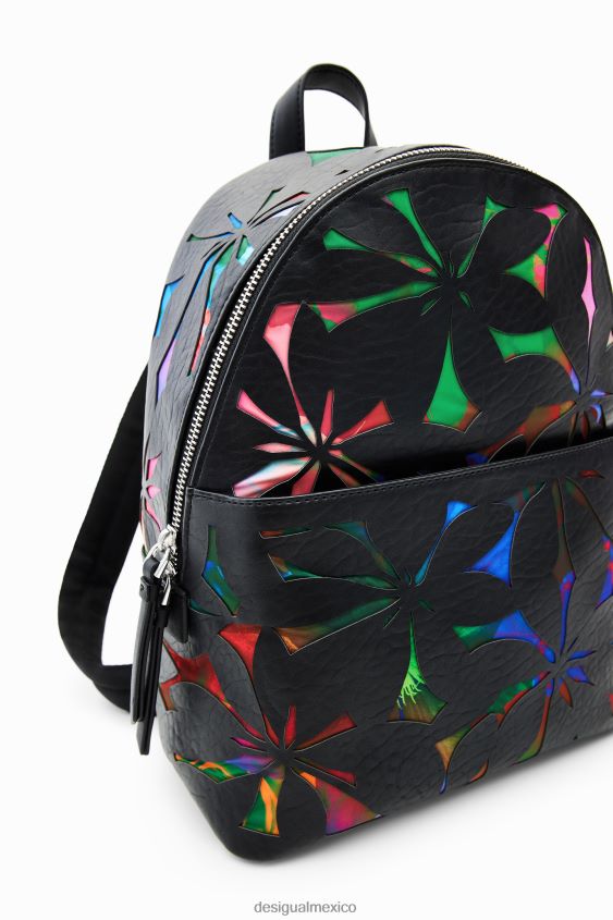 Desigual mujer mochila pequeña con flores troqueladas VZ26R01209 accesorio