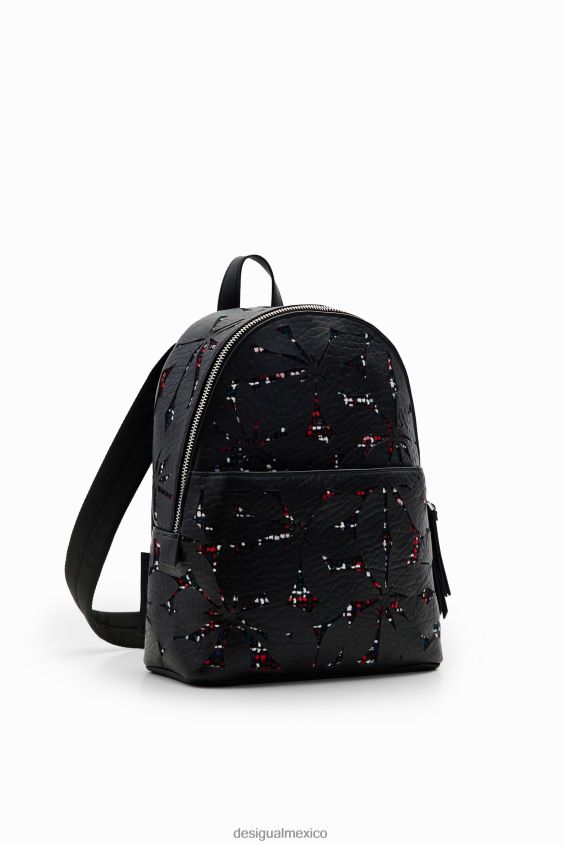 Desigual mujer mochila pequeña con flores troqueladas VZ26R01219 accesorio