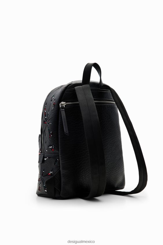 Desigual mujer mochila pequeña con flores troqueladas VZ26R01219 accesorio