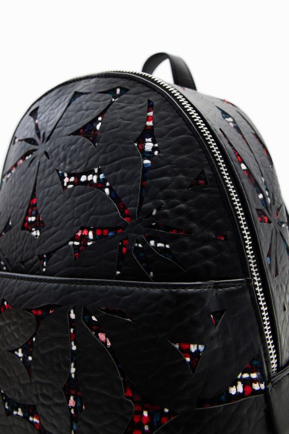 Desigual mujer mochila pequeña con flores troqueladas VZ26R01219 accesorio