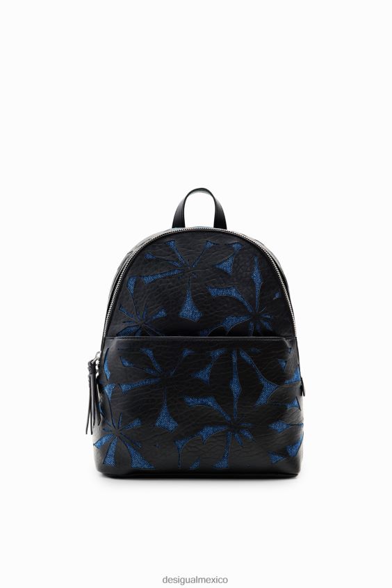 Desigual mujer mochila pequeña con flores troqueladas VZ26R01221 accesorio