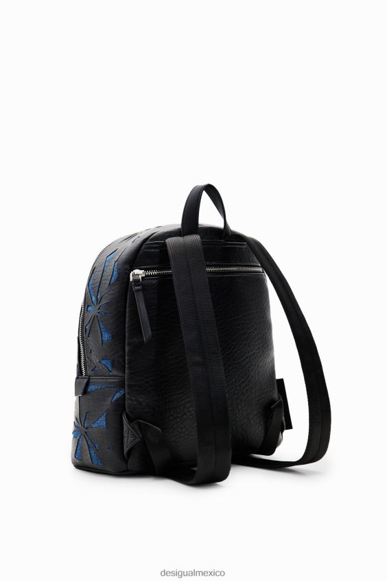 Desigual mujer mochila pequeña con flores troqueladas VZ26R01221 accesorio